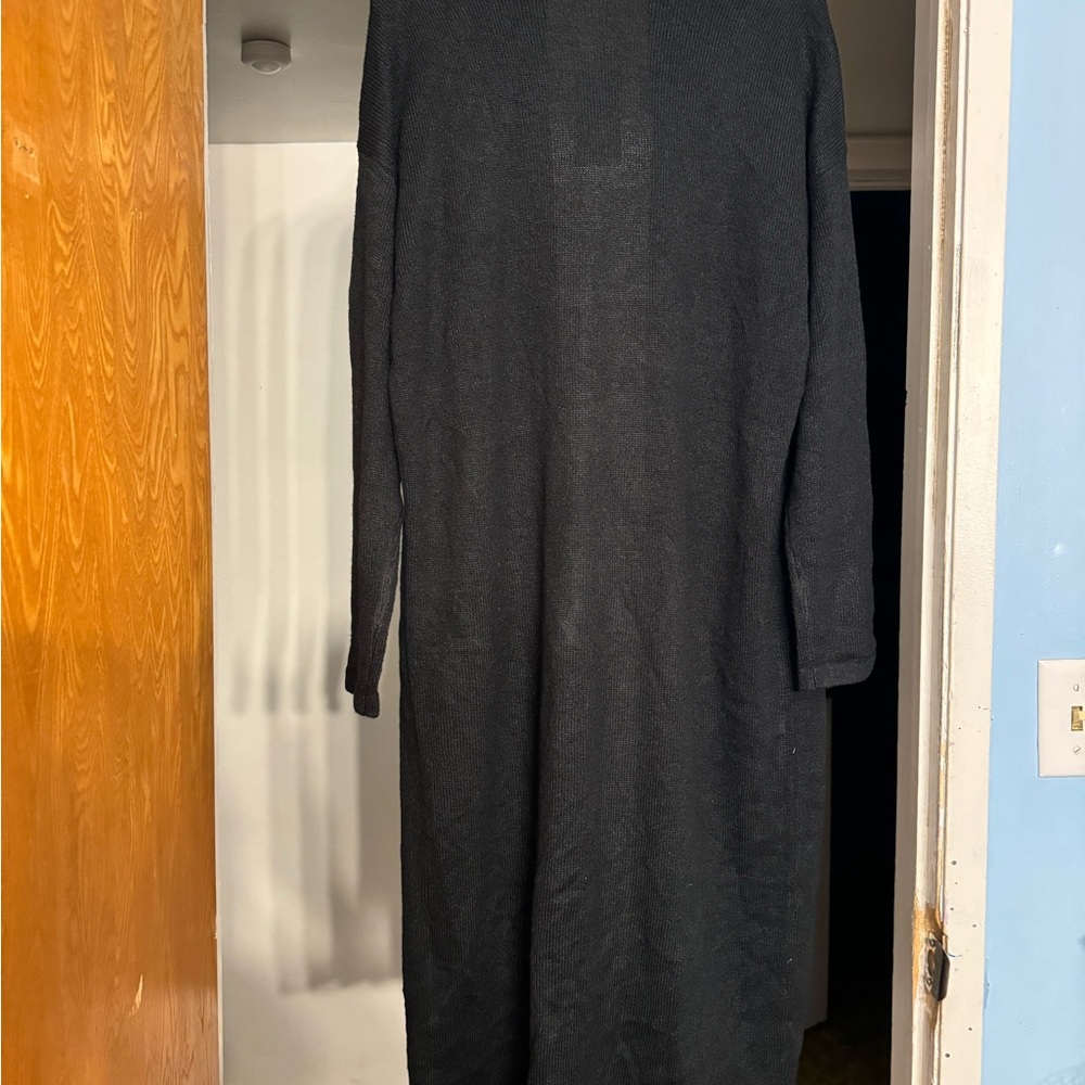 Long black cardigan sweater in women’s size small - Picture 3 of 4